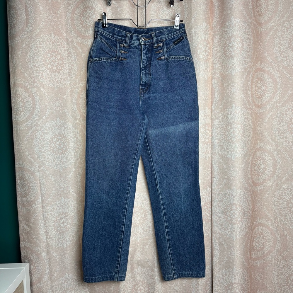 Western Ethics Vintage 90s High Rise Cowgirl Light Wash Denim Blue Jeans Sz 9/10